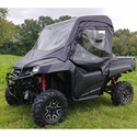 3 Star Black Full Soft Cab w/ Upper Doors - Honda Pioneer 700