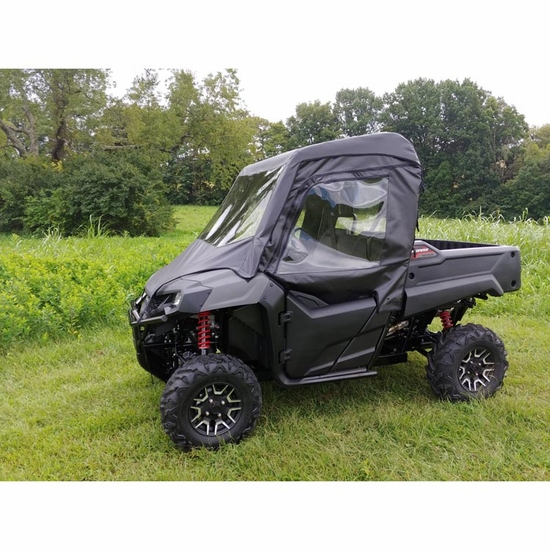 3 Star Black Full Soft Cab w/ Upper Doors - Honda Pioneer 700 - alt image 1
