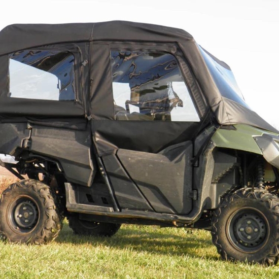 3 Star Black Full Soft Cab w/ Upper Doors - Honda Pioneer 700-4