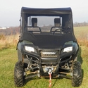 3 Star Black Full Soft Cab w/ Upper Doors - Honda Pioneer 700-4