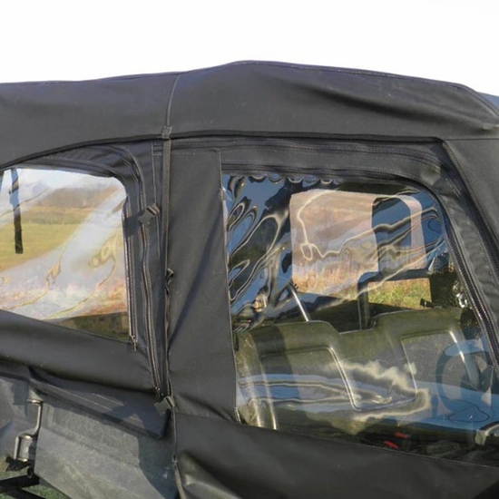 3 Star Black Full Soft Cab w/ Upper Doors - Honda Pioneer 700-4 - alt image 2