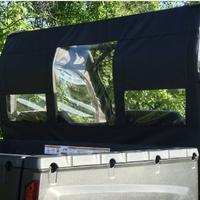 3 Star Black Rear Soft Panel - 2009-14 Full Size Polaris Ranger XP 700, XP 800