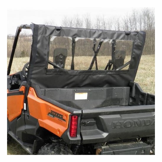 3 Star Black Rear Soft Panel - Honda Pioneer 1000