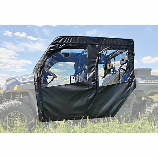 3 Star Black Soft Doors w/ Zippers, Rear Window and Top - 2019-25 Polaris Ranger Crew 1000, XP 1000 - alt image 0