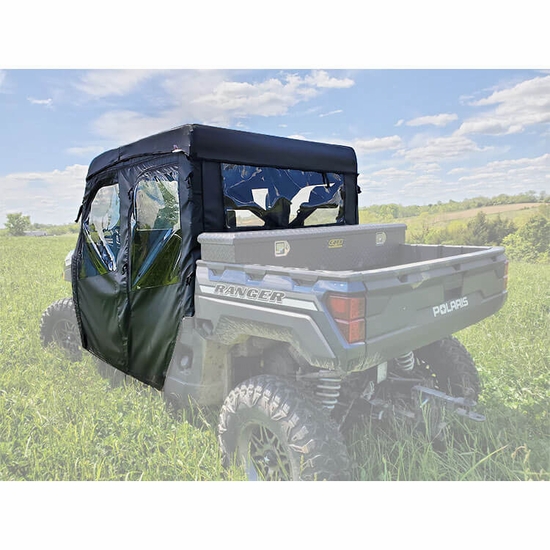 3 Star Black Soft Doors w/ Zippers, Rear Window and Top - 2019-25 Polaris Ranger Crew 1000, XP 1000 - alt image 1