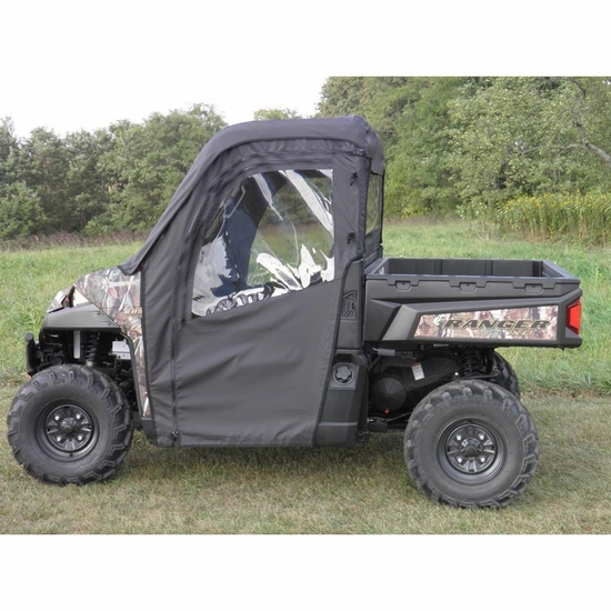 3 Star Black Soft Full Doors - 2013-25 Full Size Polaris Ranger w/ Pro-Fit Cage