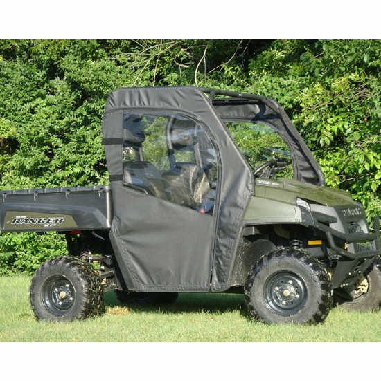 3 Star Black Soft Full Doors and Rear Window - 2009-14 Full Size Polaris Ranger XP 700, XP 800 - alt image 2