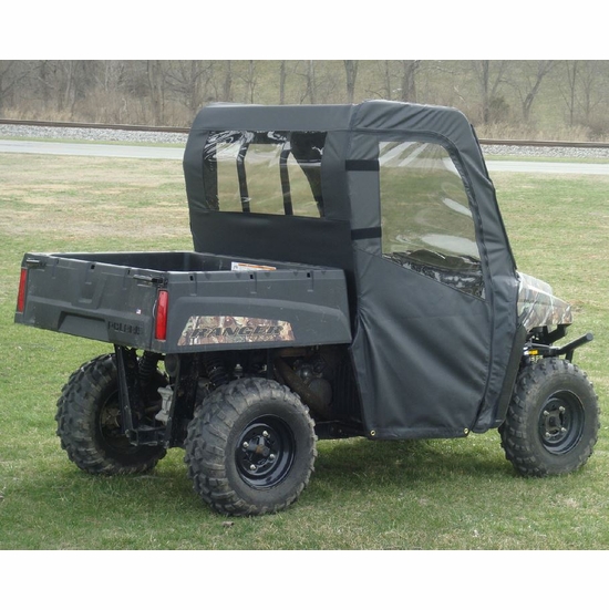 3 Star Black Soft Full Doors and Rear Window - 2010-14 Mid Size Polaris Ranger 400, 500, 570, 800, EV - alt image 0