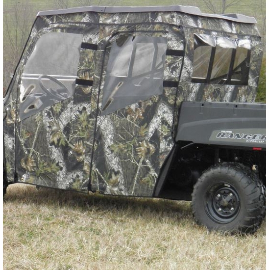 3 Star Black Soft Full Doors and Rear Window - 2011-14 Mid Size Polaris Ranger 500, 570 Crew