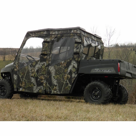 3 Star Black Soft Full Doors and Rear Window - 2011-14 Mid Size Polaris Ranger 500, 570 Crew - alt image 0