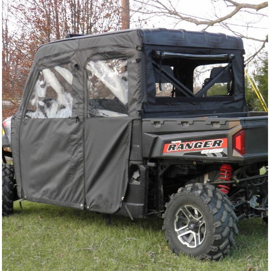 3 Star Black Soft Full Doors and Rear Window - 2015-21 Mid Size Polaris Ranger 570 Crew, Crew 570-4 - alt image 0