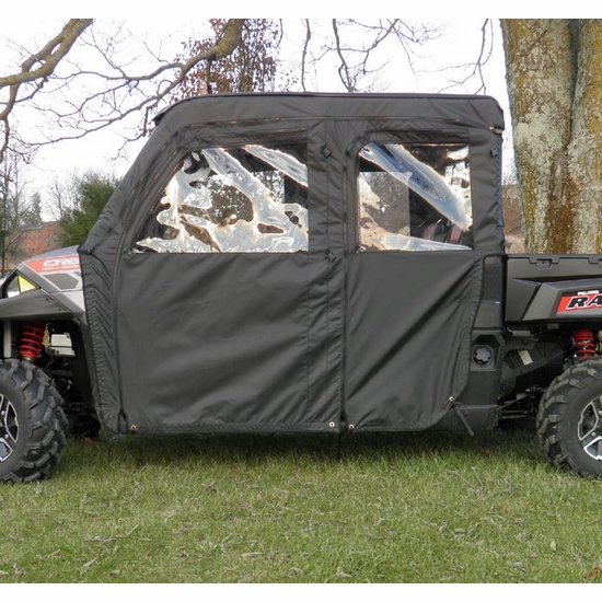 3 Star Black Soft Full Doors and Rear Window - 2015-21 Mid Size Polaris Ranger 570 Crew, Crew 570-4 - alt image 2