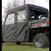 3 Star Black Soft Full Doors and Rear Window - 2015-21 Mid Size Polaris Ranger 570 Crew, Crew 570-4