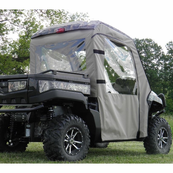 3 Star Black Soft Full Doors and Rear Window - John Deere Gator HPX, XUV 625i, 825, 855 - alt image 2