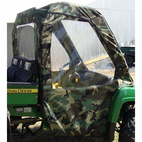 3 Star Black Soft Full Doors and Rear Window - John Deere Gator HPX, XUV 625i, 825, 855