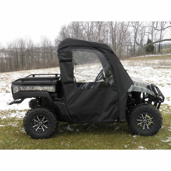 3 Star Black Soft Full Doors and Rear Window - John Deere Gator XUV 550, 560, 590 - alt image 1