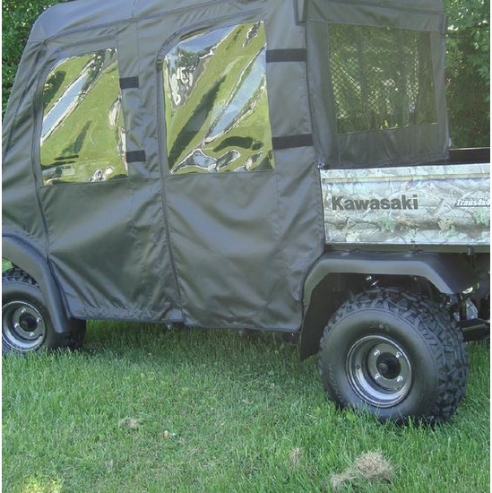3 Star Black Soft Full Doors and Rear Window - Kawasaki Mule 3010 Trans