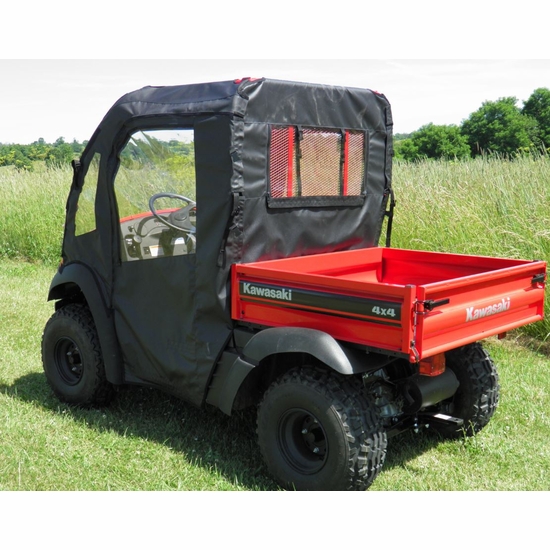 3 Star Black Soft Full Doors and Rear Window - Kawasaki Mule 600, 610 - alt image 0