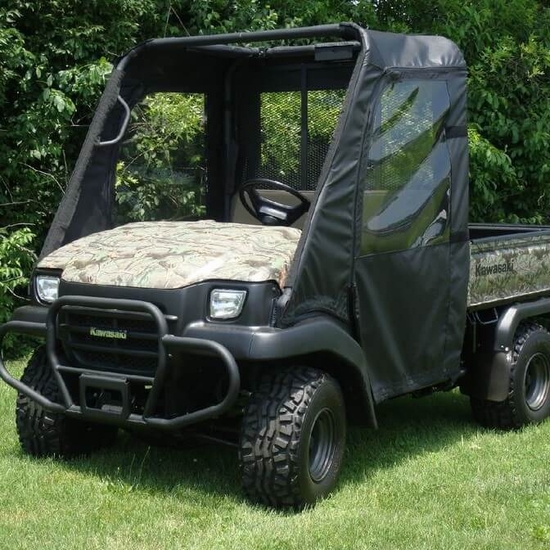 3 Star Black Soft Full Doors and Rear Window - Kawsaki Mule 3000, 3010 - alt image 2