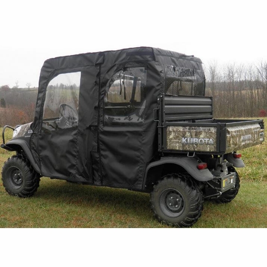 3 Star Black Soft Full Doors and Rear Window - Kubota RTV X1140 - alt image 3