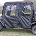 3 Star Black Soft Full Doors and Rear Window w/ Zippers, Top - Kubota RTV X1140