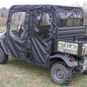 3 Star Black Soft Full Doors and Rear Window w/ Zippers, Top - Kubota RTV X1140