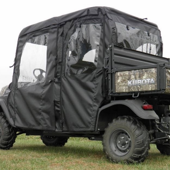 3 Star Black Soft Full Doors and Rear Window w/ Zippers, Top - Kubota RTV X1140 - alt image 3