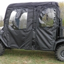 3 Star Black Soft Full Doors and Rear Window w/ Zippers, Top - Kubota RTV X1140
