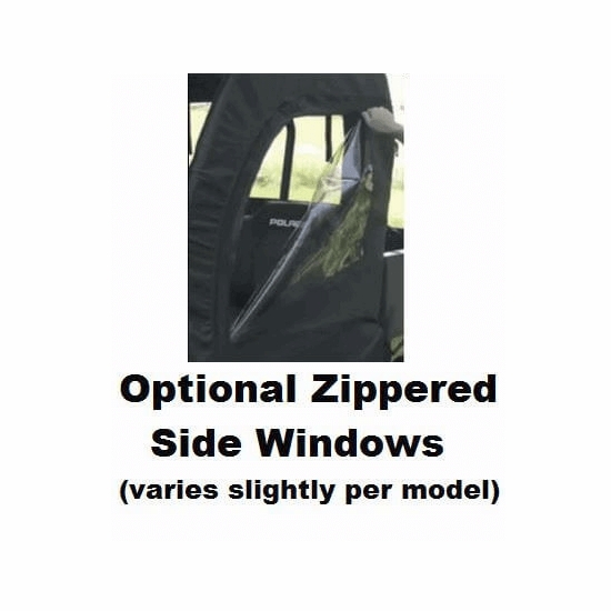 3 Star Black Soft Full Doors and Rear Window w/ Zippers, Top - Kubota RTV X1140 - alt image 11