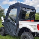 3 Star Black Soft Full Doors and Rear Window w/ Zippers, Top - Kymco UXV 700i