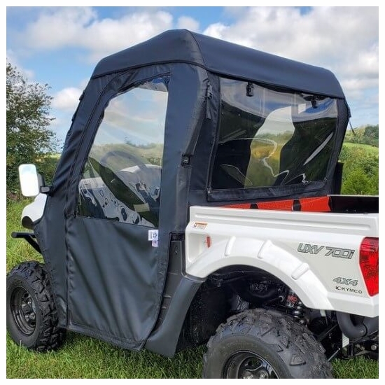 3 Star Black Soft Full Doors and Rear Window w/ Zippers, Top - Kymco UXV 700i - alt image 1
