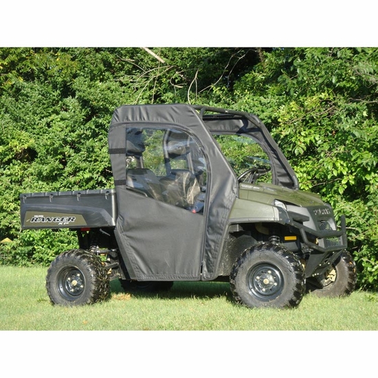 3 Star Black Soft Full Doors and Zippered Rear Window - 2009-14 Full Size Polaris Ranger XP 700, XP 800