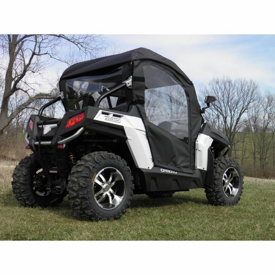 3 Star Black Soft Full Doors and Zippered Rear Window - CF Moto ZForce 600, 600EX
