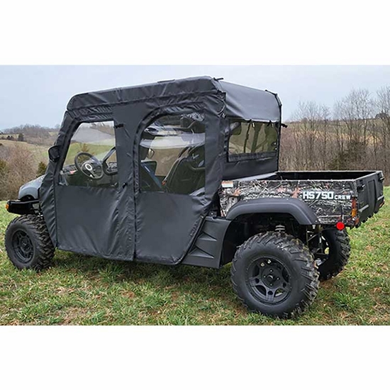 3 Star Black Soft Full Doors and Zippered Rear Window - Hisun HS 750 Crew - alt image 0