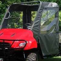 3 Star Black Soft Full Doors and Zippered Rear Window - Honda Big Red