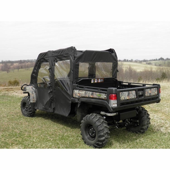 3 Star Black Soft Full Doors and Zippered Rear Window - John Deere Gator XUV 825 S4, 855 S4