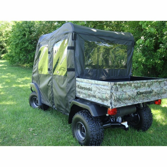 3 Star Black Soft Full Doors and Zippered Rear Window - Kawasaki Mule 3010 Trans - alt image 0