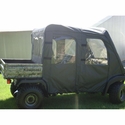 3 Star Black Soft Full Doors and Zippered Rear Window - Kawasaki Mule 3010 Trans