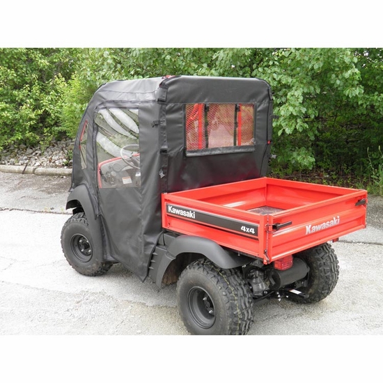3 Star Black Soft Full Doors and Zippered Rear Window - Kawasaki Mule 600, 610 - alt image 0