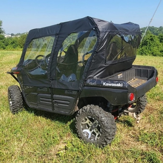 3 Star Black Soft Upper Doors and Zippered Rear Window - Kawasaki Teryx4