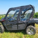 3 Star Black Soft Upper Doors and Zippered Rear Window - Kawasaki Teryx4