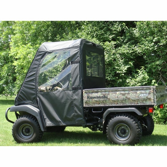 3 Star Black Soft Full Doors and Zippered Rear Window - Kawsaki Mule 3000, 3010
