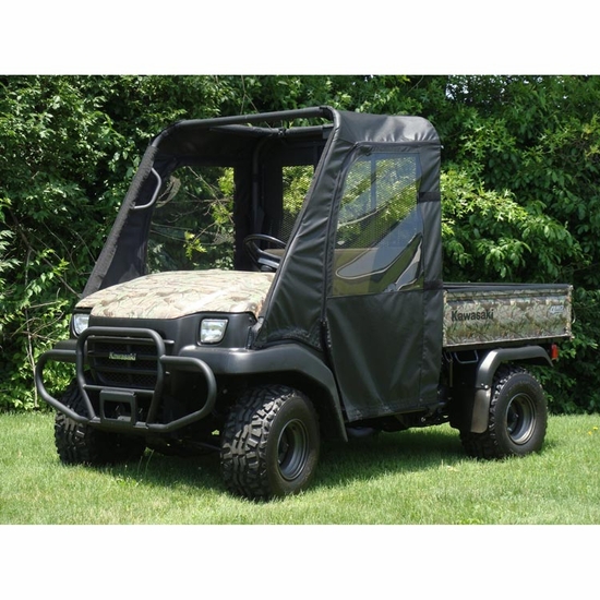 3 Star Black Soft Full Doors and Zippered Rear Window - Kawsaki Mule 3000, 3010 - alt image 0