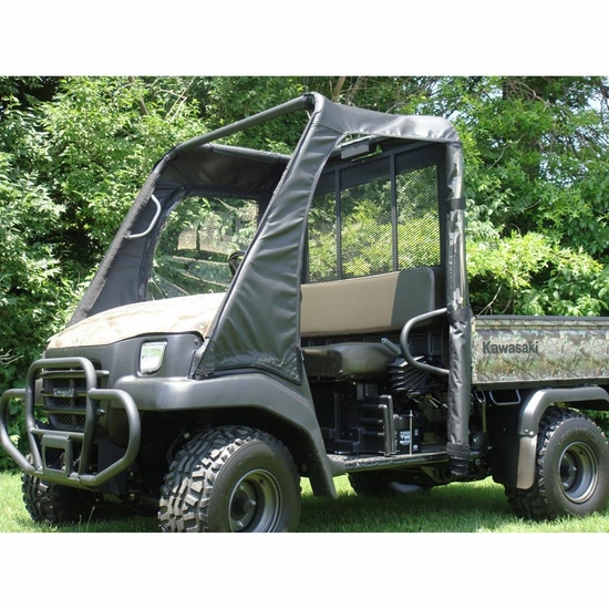 3 Star Black Soft Full Doors and Zippered Rear Window - Kawsaki Mule 3000, 3010 - alt image 1