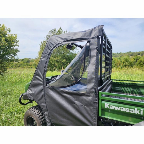 3 Star Black Soft Full Doors and Zippered Rear Window - Kawsaki Mule 4000, 4010 - alt image 0