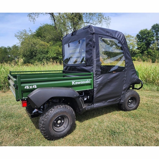 3 Star Black Soft Full Doors and Zippered Rear Window - Kawsaki Mule 4000, 4010 - alt image 1