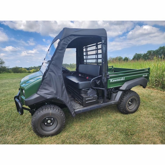 3 Star Black Soft Full Doors and Zippered Rear Window - Kawsaki Mule 4000, 4010 - alt image 3