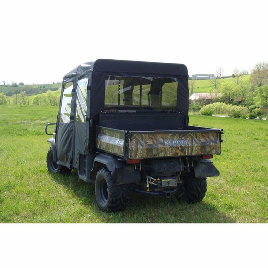 3 Star Black Soft Full Doors and Zippered Rear Window - Kubota RTV 1140