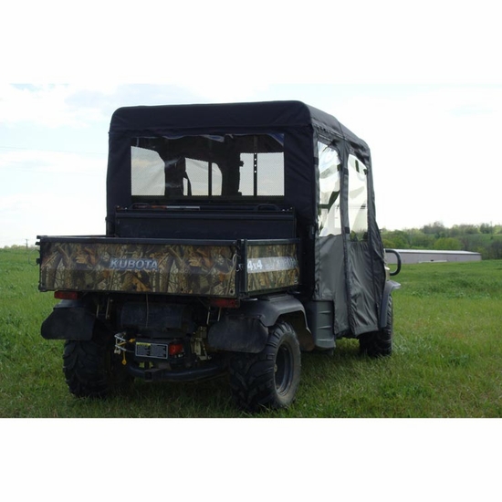 3 Star Black Soft Full Doors and Zippered Rear Window - Kubota RTV 1140 - alt image 1