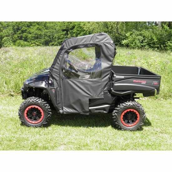 3 Star Black Soft Full Doors and Zippered Rear Window - Mahindra mPact XTV 3 Seaters - alt image 1